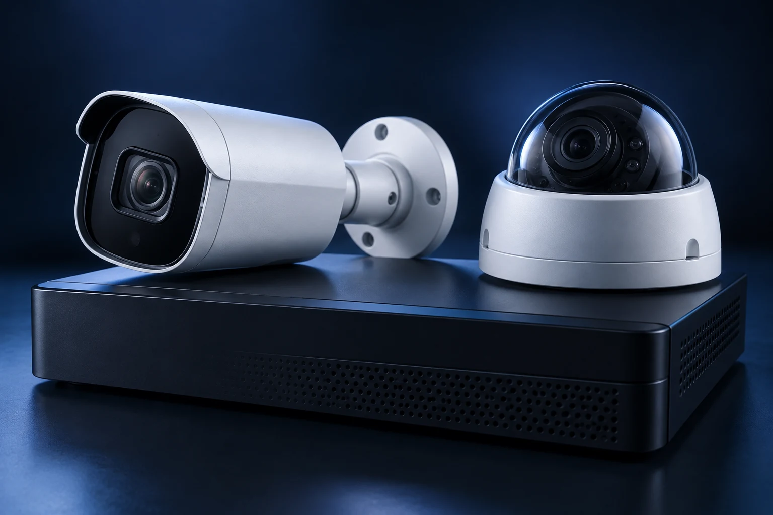 Professional CCTV cameras and digital video recorder